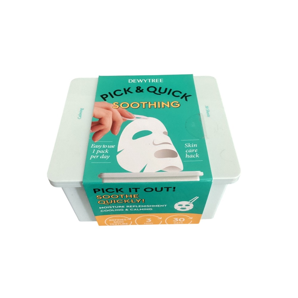 Dewytree Pick and Quick Soothing Mask 30 Sheets Cooling Calming Korean Skincare